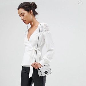 ASOS Lace Wrap Top